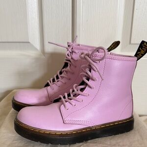 Like new. Dr. Martens Girls Pink Combat Boots Size 3